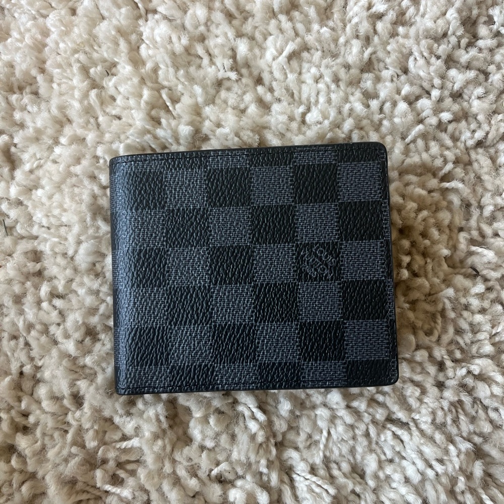 Men's Checkered Black Wallet